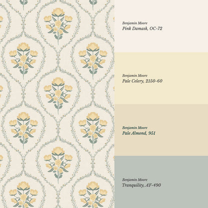 Maeve Country Florals Buttercup Wallpaper