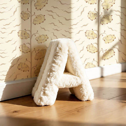 Magdalena Cloud Flowers Neutral Beige Wallpaper