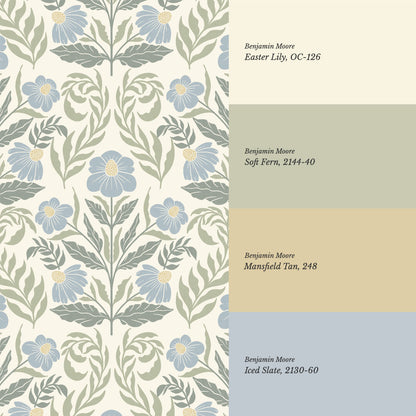 Maggie Daisy Days Green Sky Wallpaper