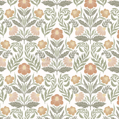 Maggie Daisy Days Green Clay Wallpaper