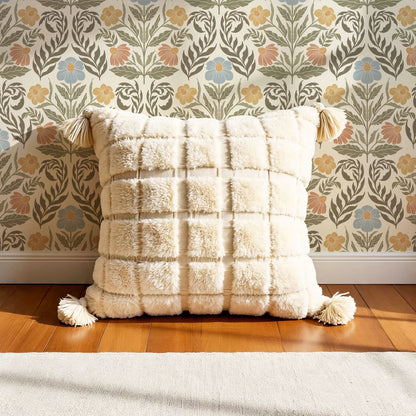 Maggie Daisy Days Garden Green Wallpaper