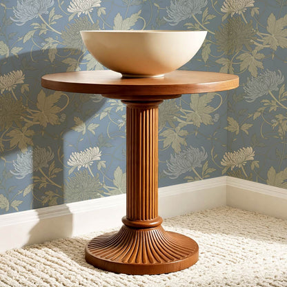 Maile Spider Chrysanthemum Blue Sage Wallpaper