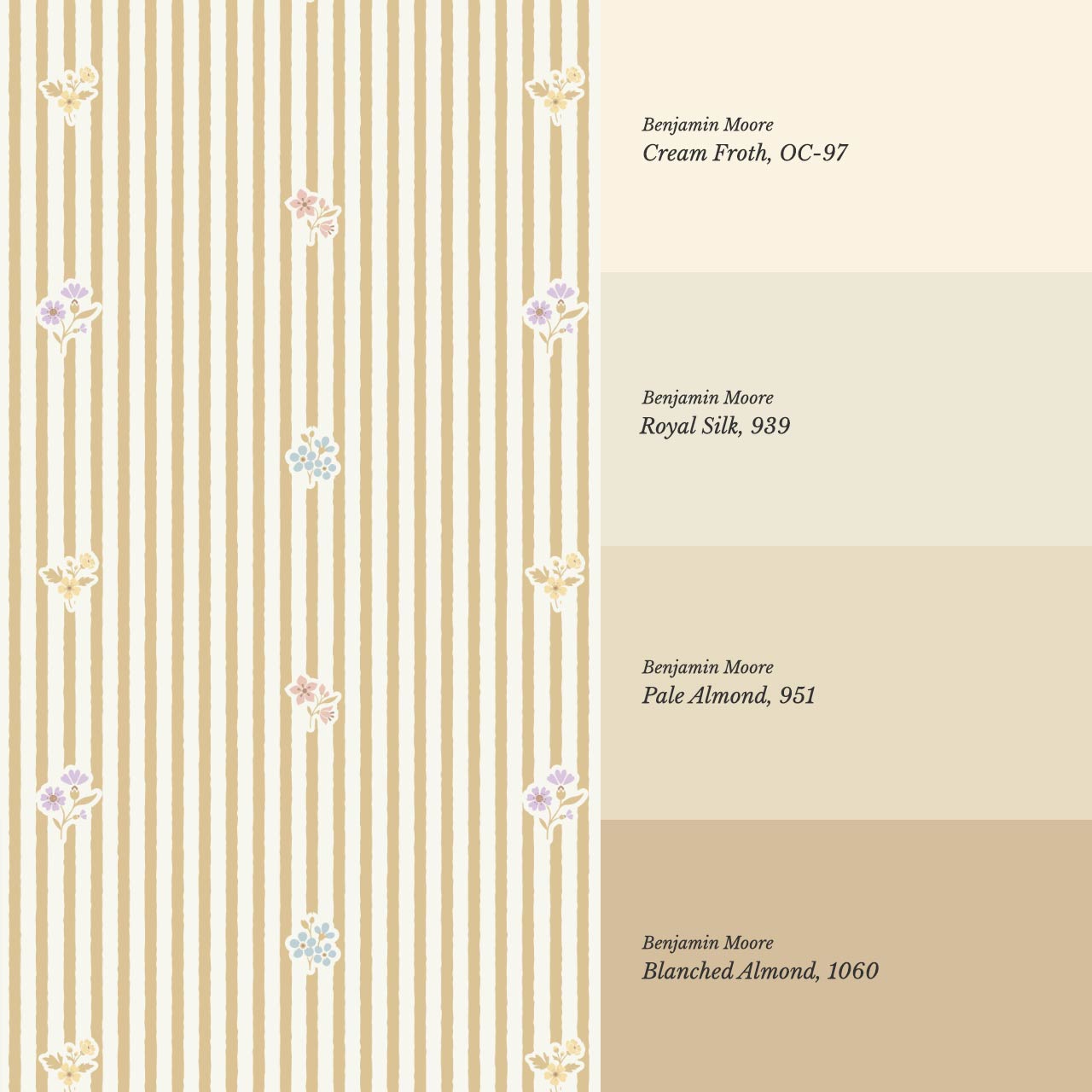 Maja Bloom Lane Cream Honey Wallpaper