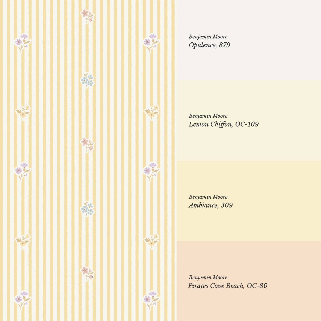 Maja Bloom Lane Yellow Cream Wallpaper