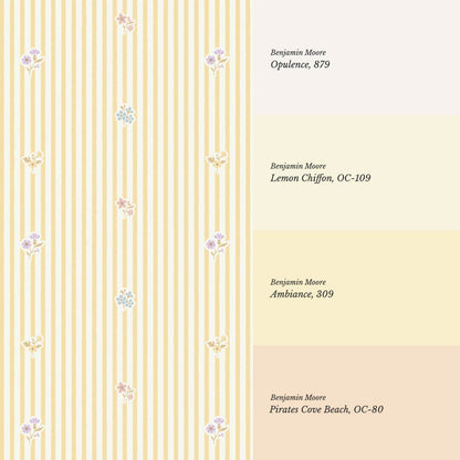 Maja Bloom Lane Yellow Cream Wallpaper