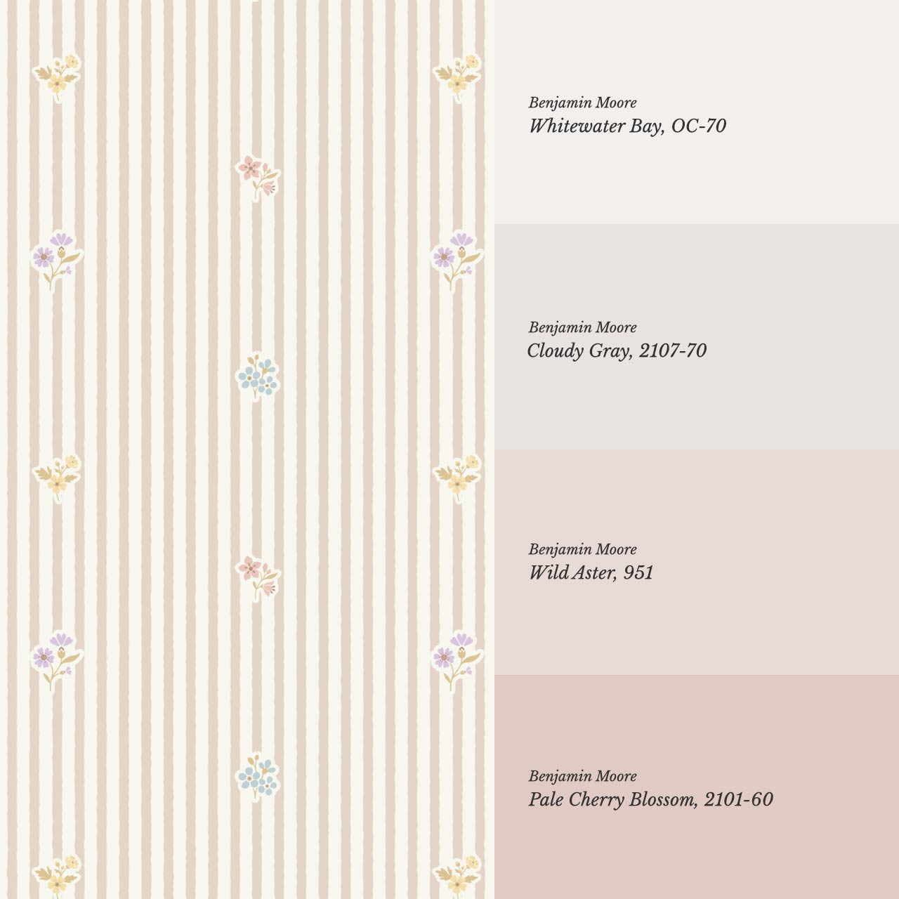 Maja Bloom Lane Rose Dust Pastel Wallpaper