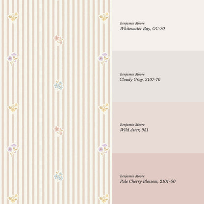 Maja Bloom Lane Rose Dust Pastel Wallpaper