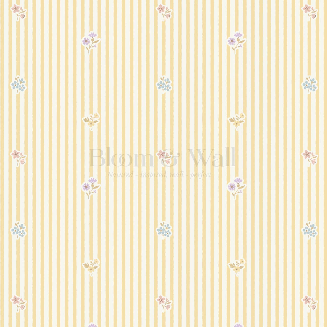 Maja Bloom Lane Yellow Cream Wallpaper