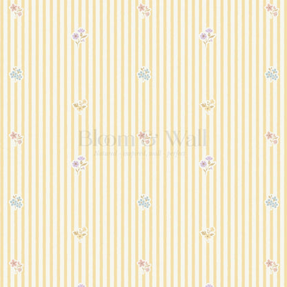 Maja Bloom Lane Yellow Cream Wallpaper