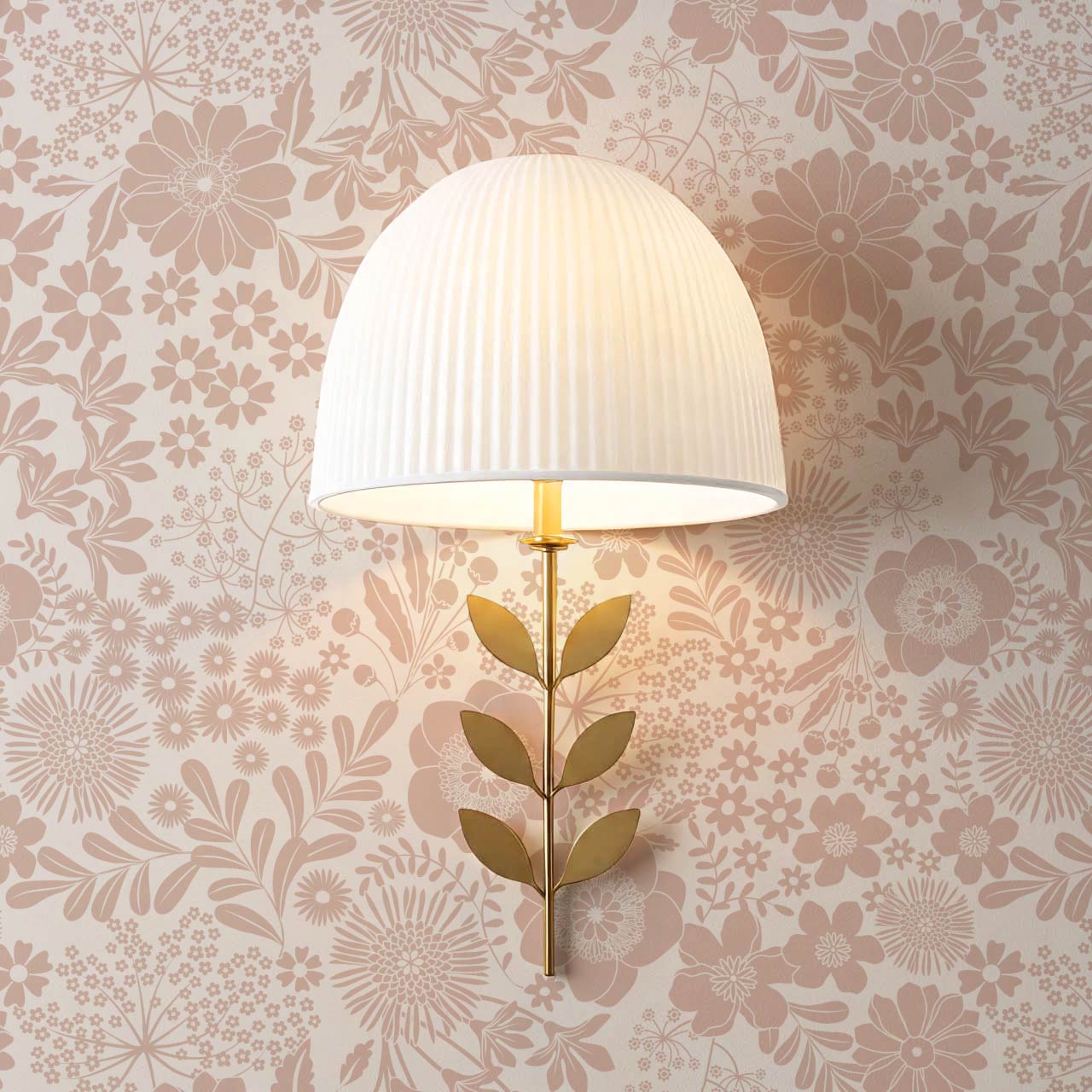 Malia Tossed Blooms Mauve Wallpaper