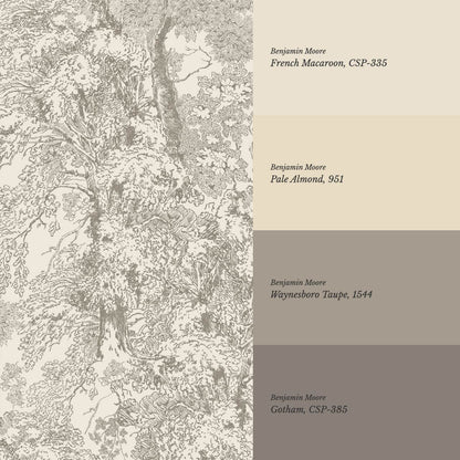 Manuela Heritage Forest Cream Taupe Wallpaper