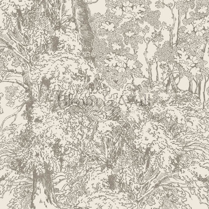 Manuela Heritage Forest Cream Taupe Wallpaper