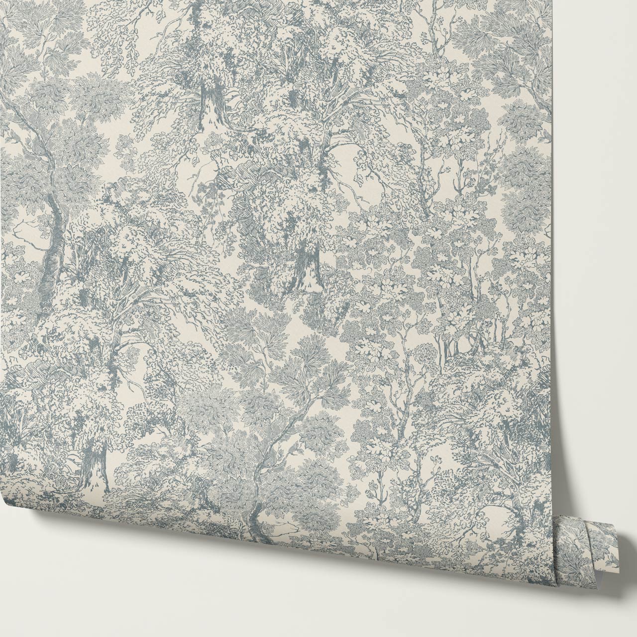 Manuela Heritage Forest Cream Dove Gray Wallpaper