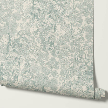 Manuela Heritage Forest Cream Sage Wallpaper