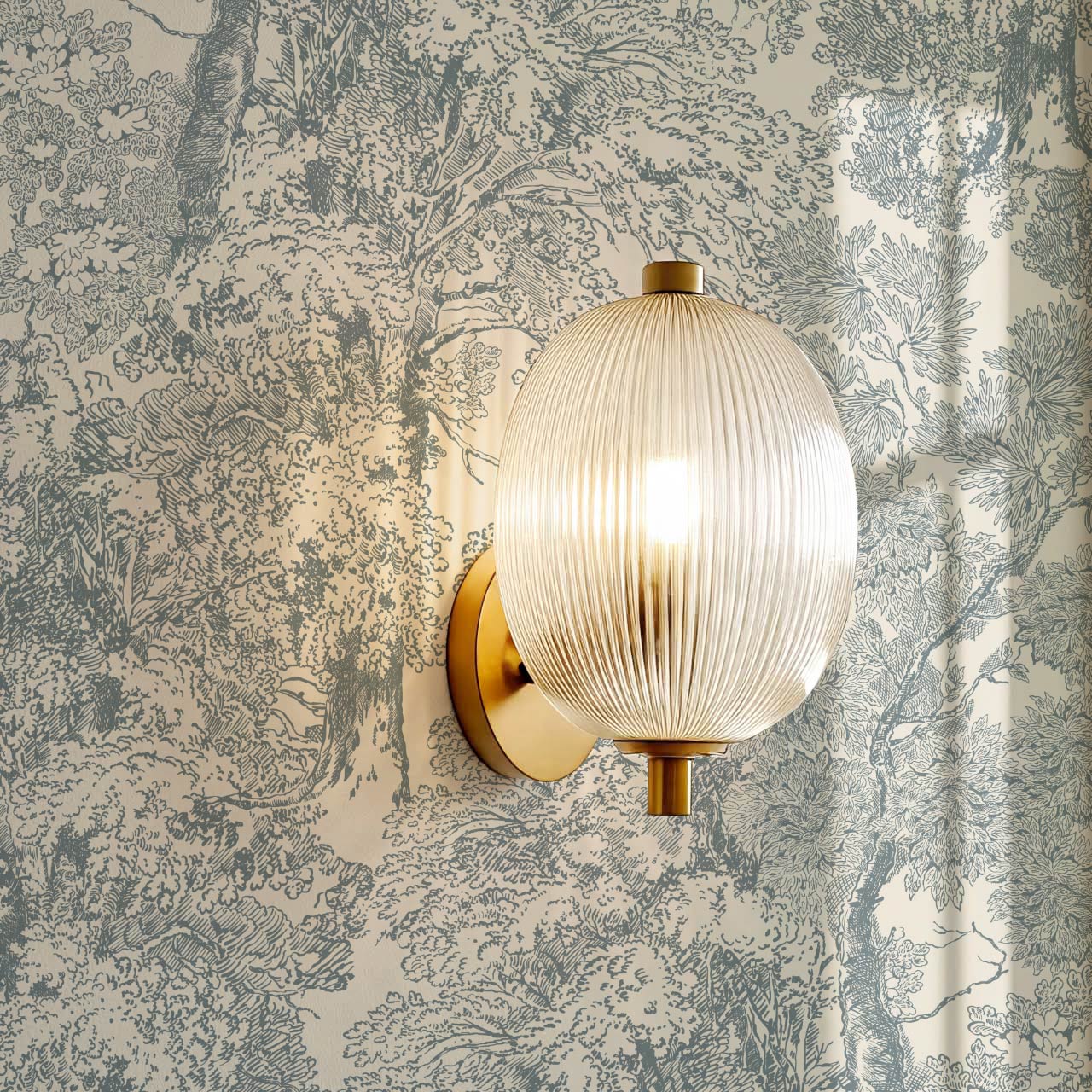 Manuela Heritage Forest Cream Dove Gray Wallpaper