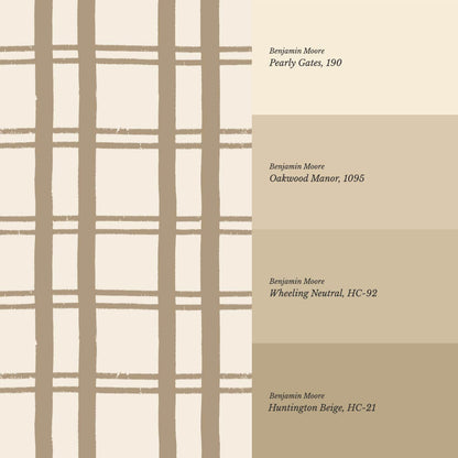 Marceline Plaid Neutral Wallpaper