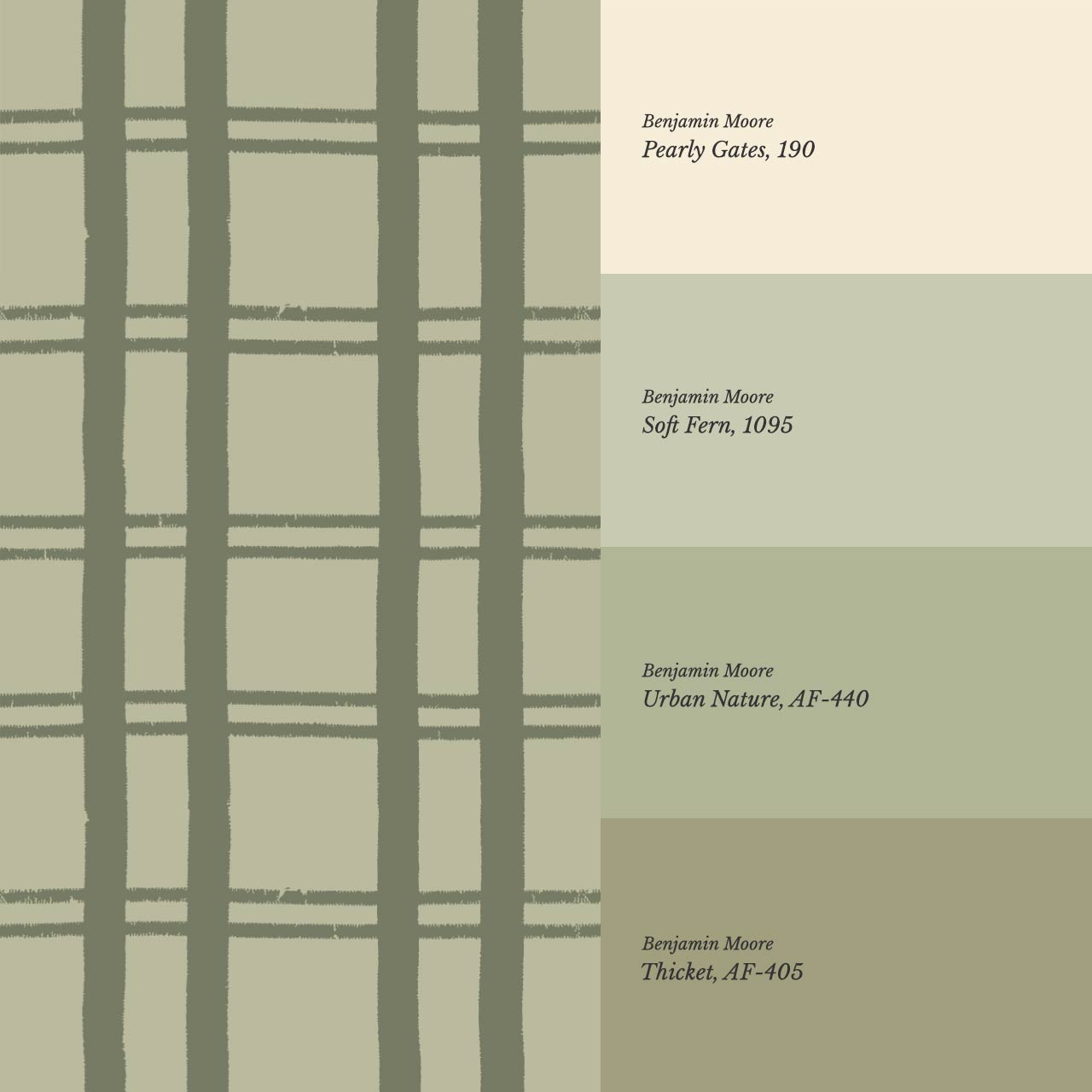 Marceline Plaid Sage Wallpaper