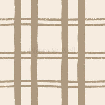 Marceline Plaid Neutral Wallpaper