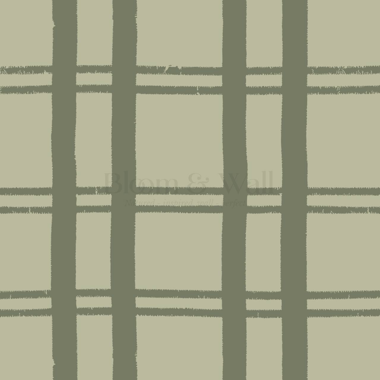 Marceline Plaid Sage Wallpaper