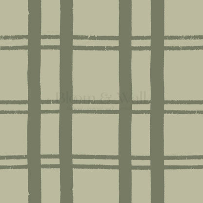 Marceline Plaid Sage Wallpaper