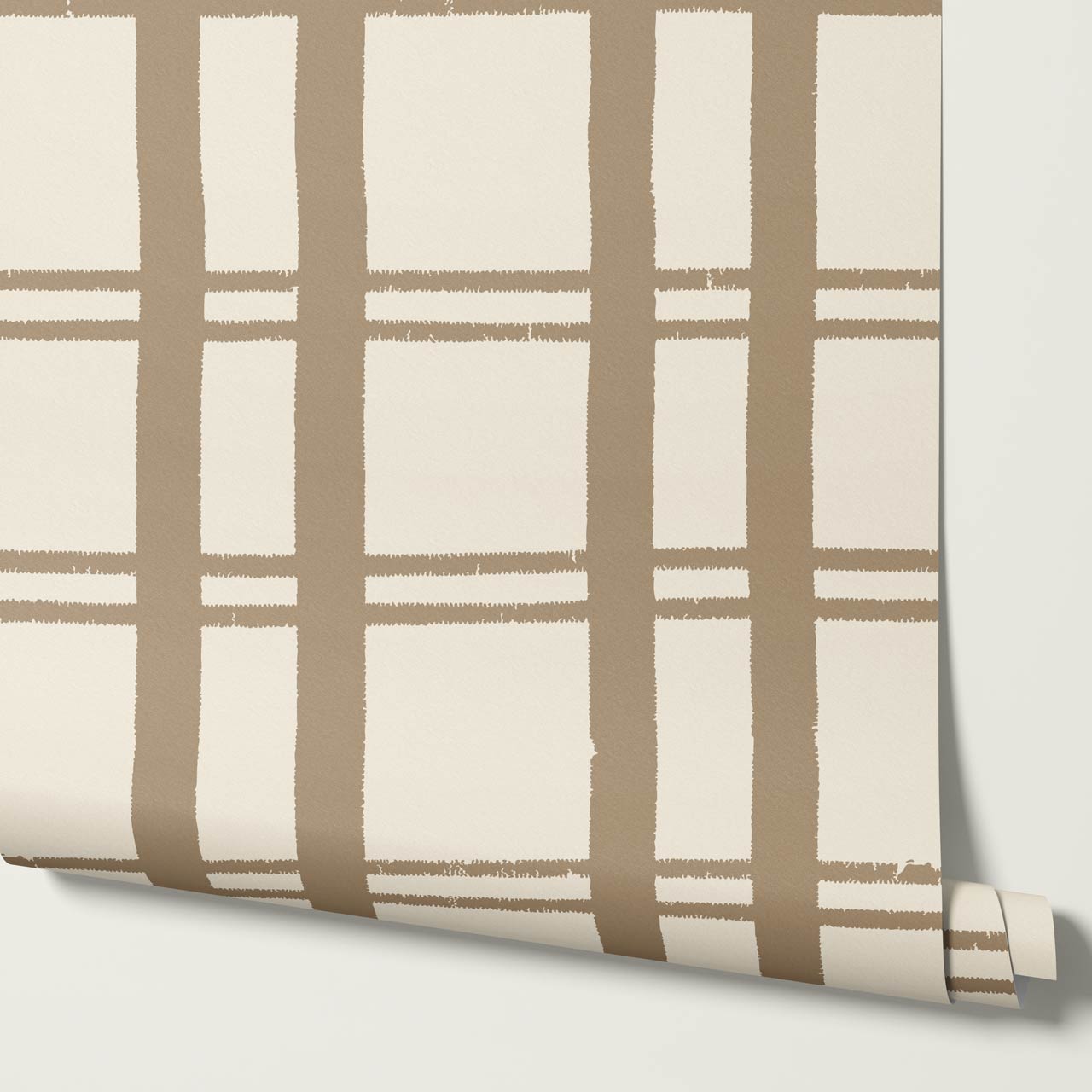 Marceline Plaid Neutral Wallpaper