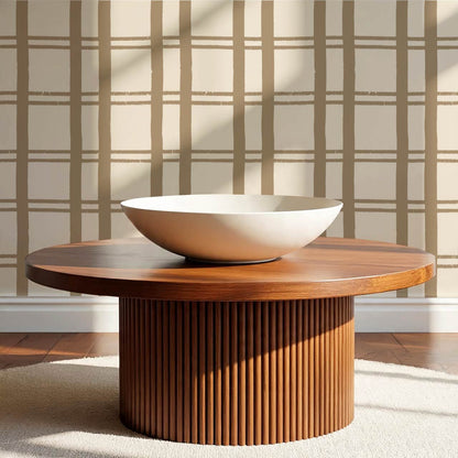 Marceline Plaid Neutral Wallpaper