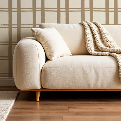 Marceline Plaid Neutral Wallpaper