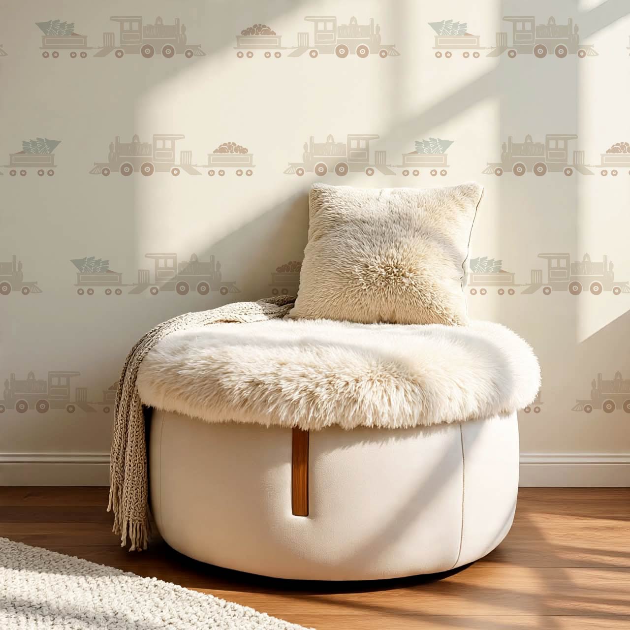 Marco Train Rider Oat Tan Wallpaper