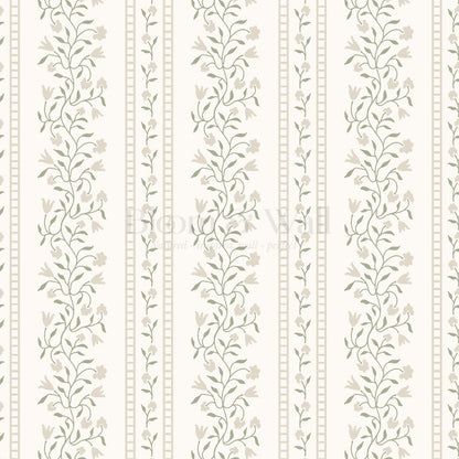 Margaret Botanical Vines Beige Wallpaper
