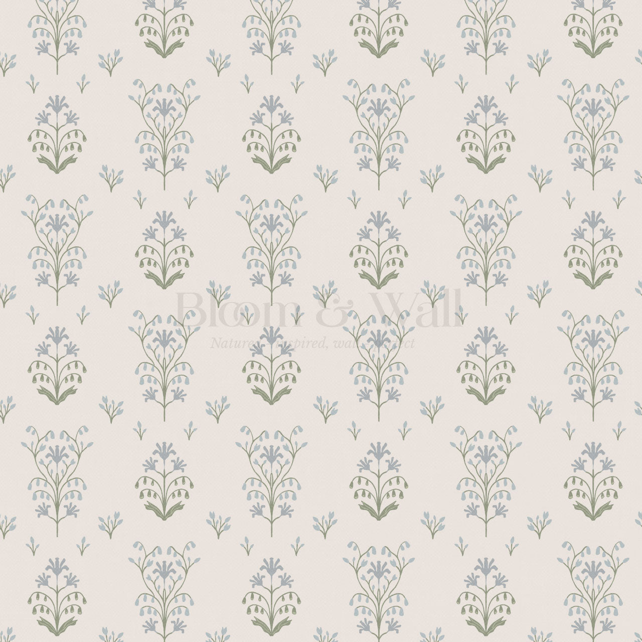 Neva Garden Blue Wallpaper