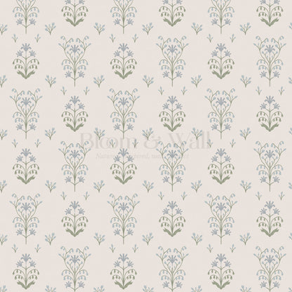 Neva Garden Blue Wallpaper