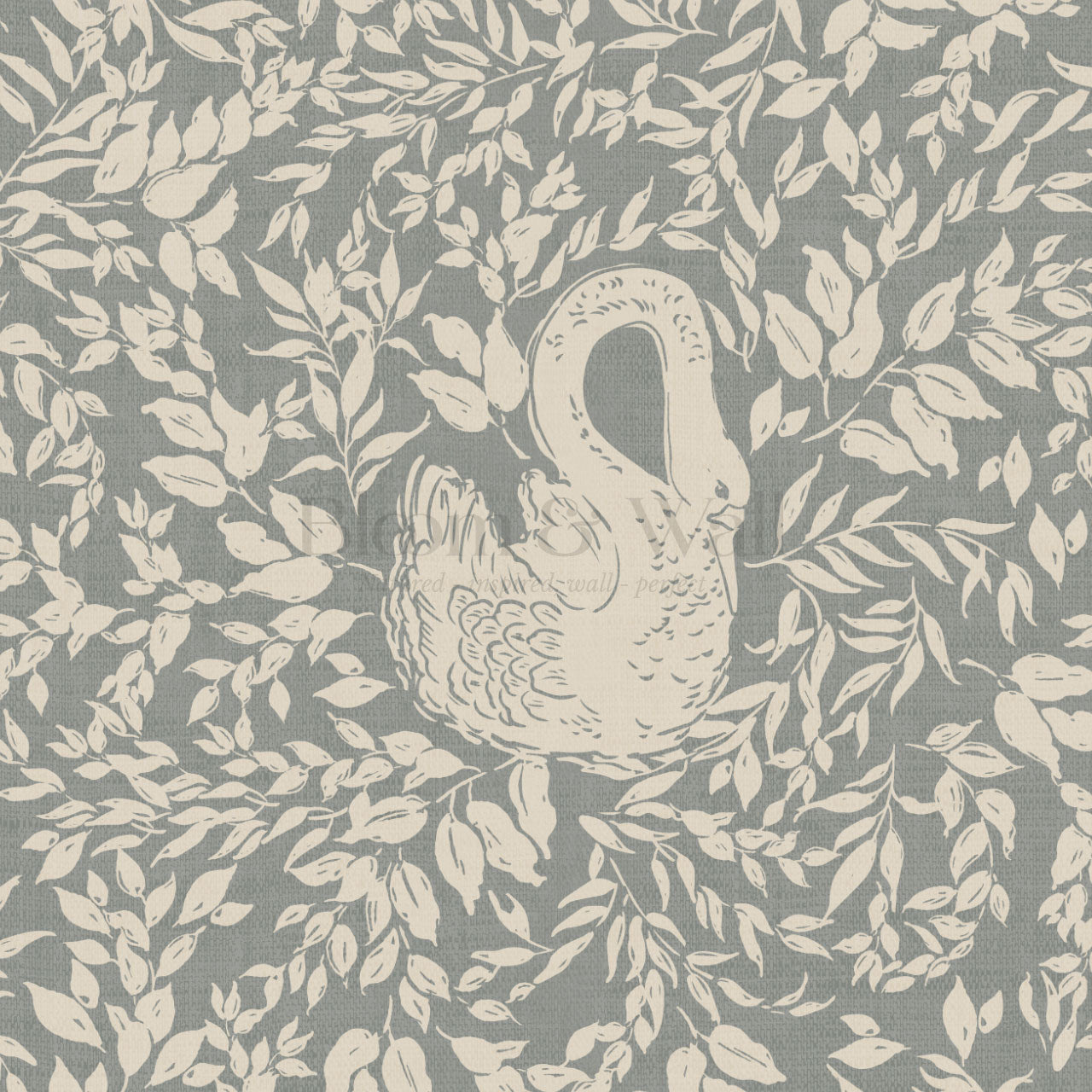 Margot Smoky Gray Swans Wallpaper
