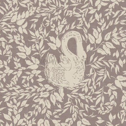 Margot Rose Mauve Swans Wallpaper
