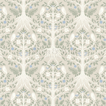 Mariana Verdant Forest Beige Sage Wallpaper