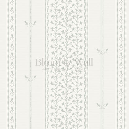 Marietta Tulip Silver Sage Wallpaper