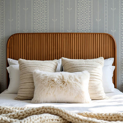 Marietta Tulip Dove Gray Wallpaper