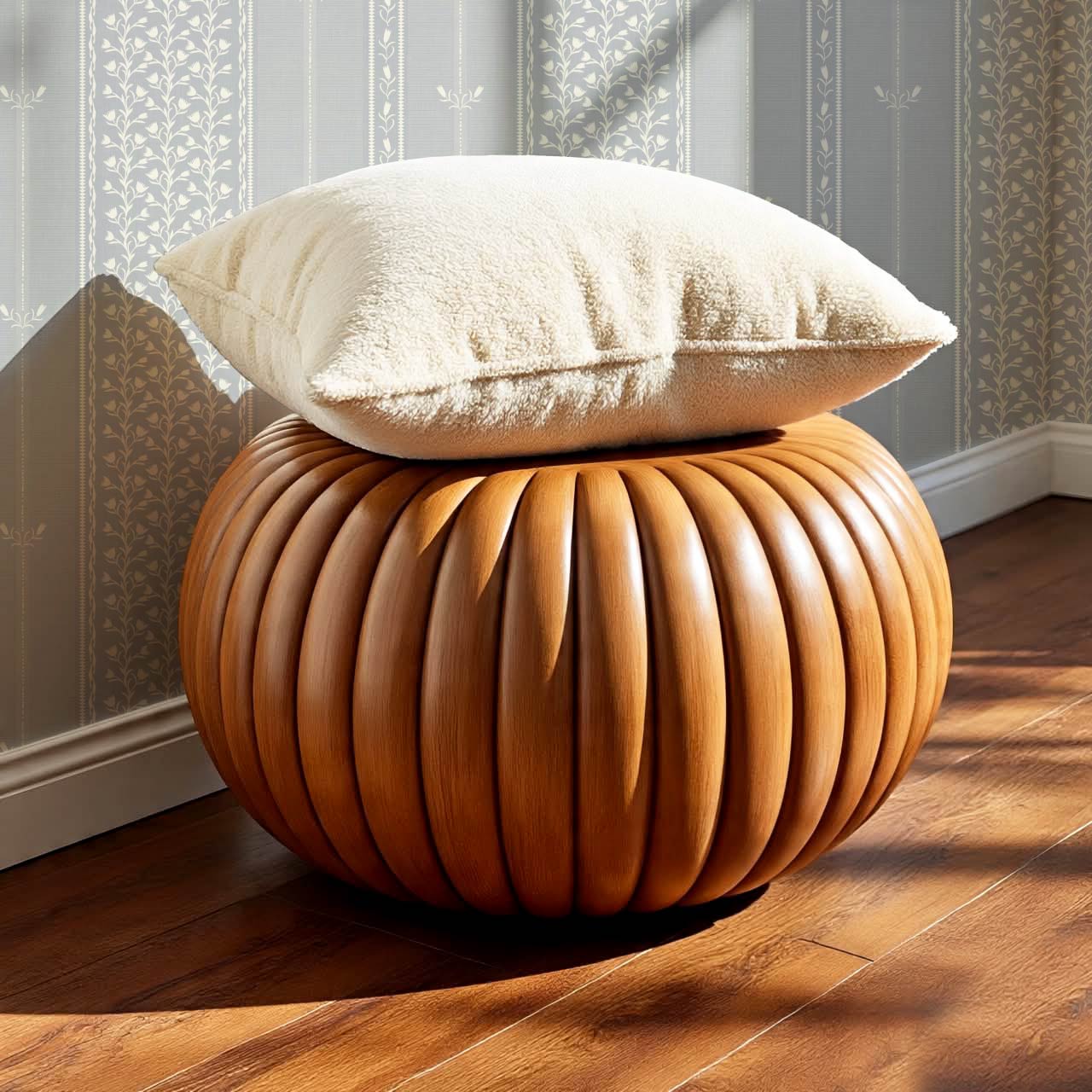 Marietta Tulip Dove Gray Wallpaper