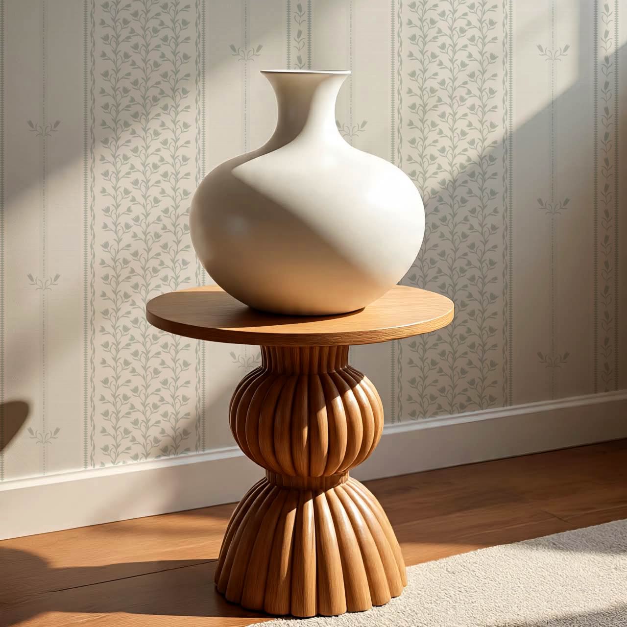 Marietta Tulip Silver Sage Wallpaper