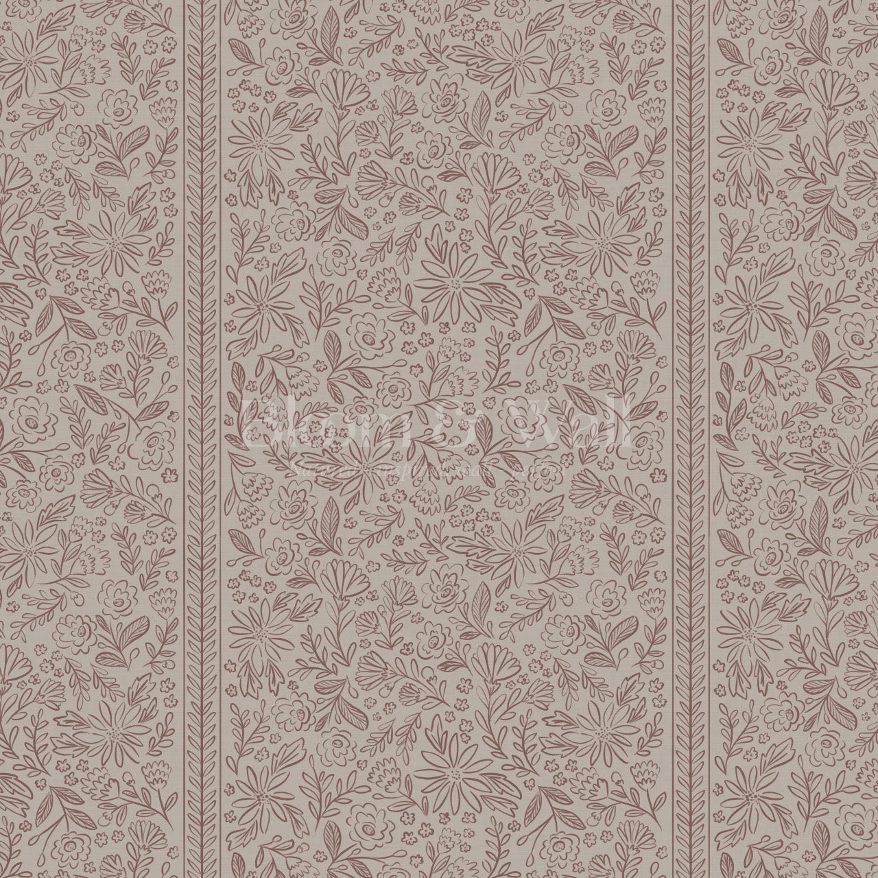 Marion Romantic Vertical Mahogany Vines Wallpaper