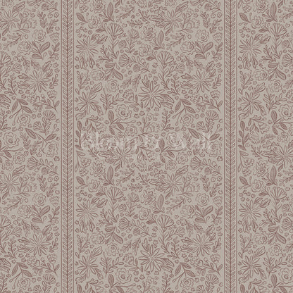 Marion Romantic Vertical Mahogany Vines Wallpaper