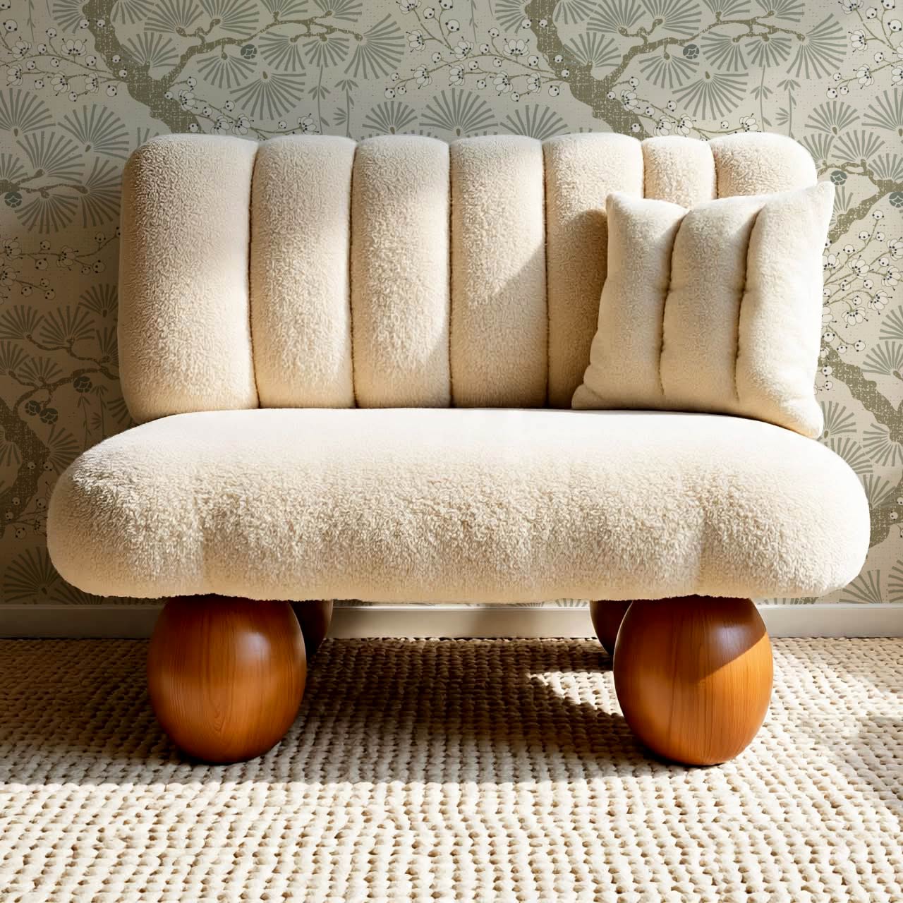 Marlee Large Japanese Pine Trees Dry Sage Wallpaper