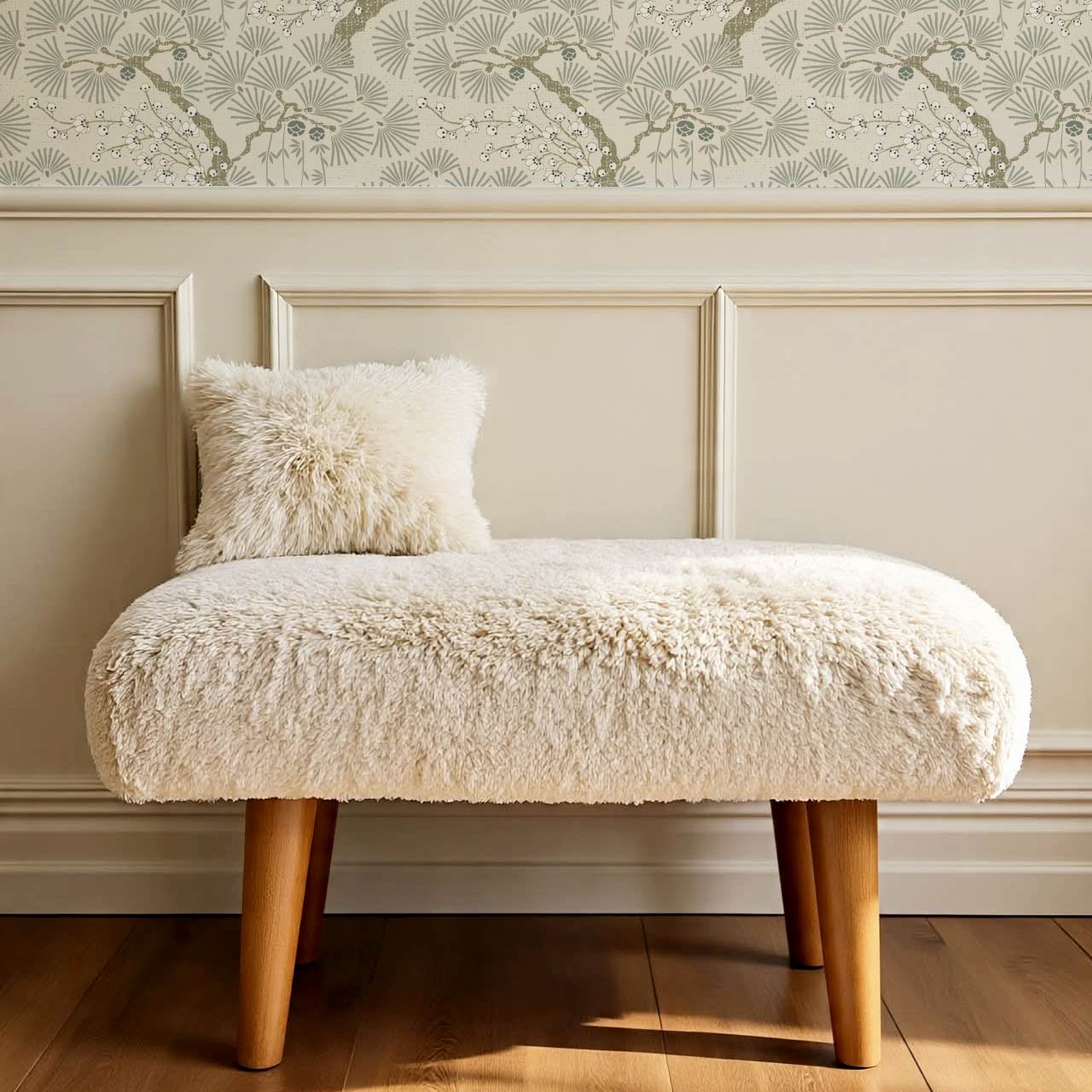 Marlee Large Japanese Pine Trees Dry Sage Wallpaper