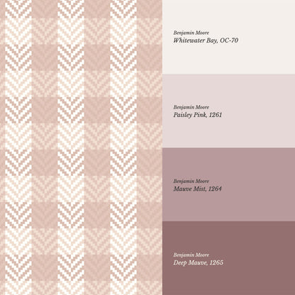 Marta Textured Check Plaid Blush Wallpaper