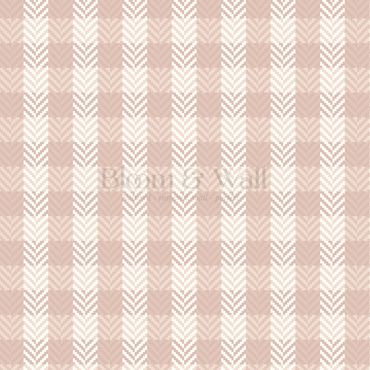 Marta Textured Check Plaid Blush Wallpaper