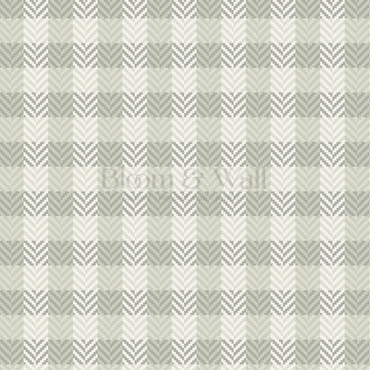 Marta Textured Check Plaid Sage Wallpaper