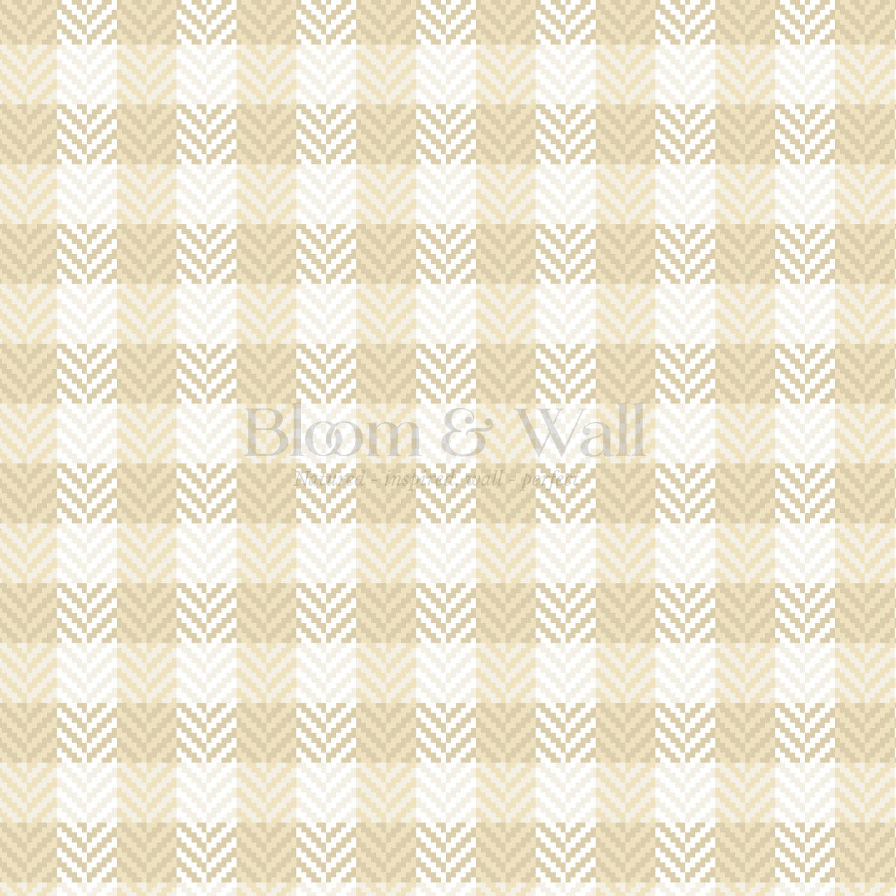 Marta Textured Check Plaid Gold Wallpaper