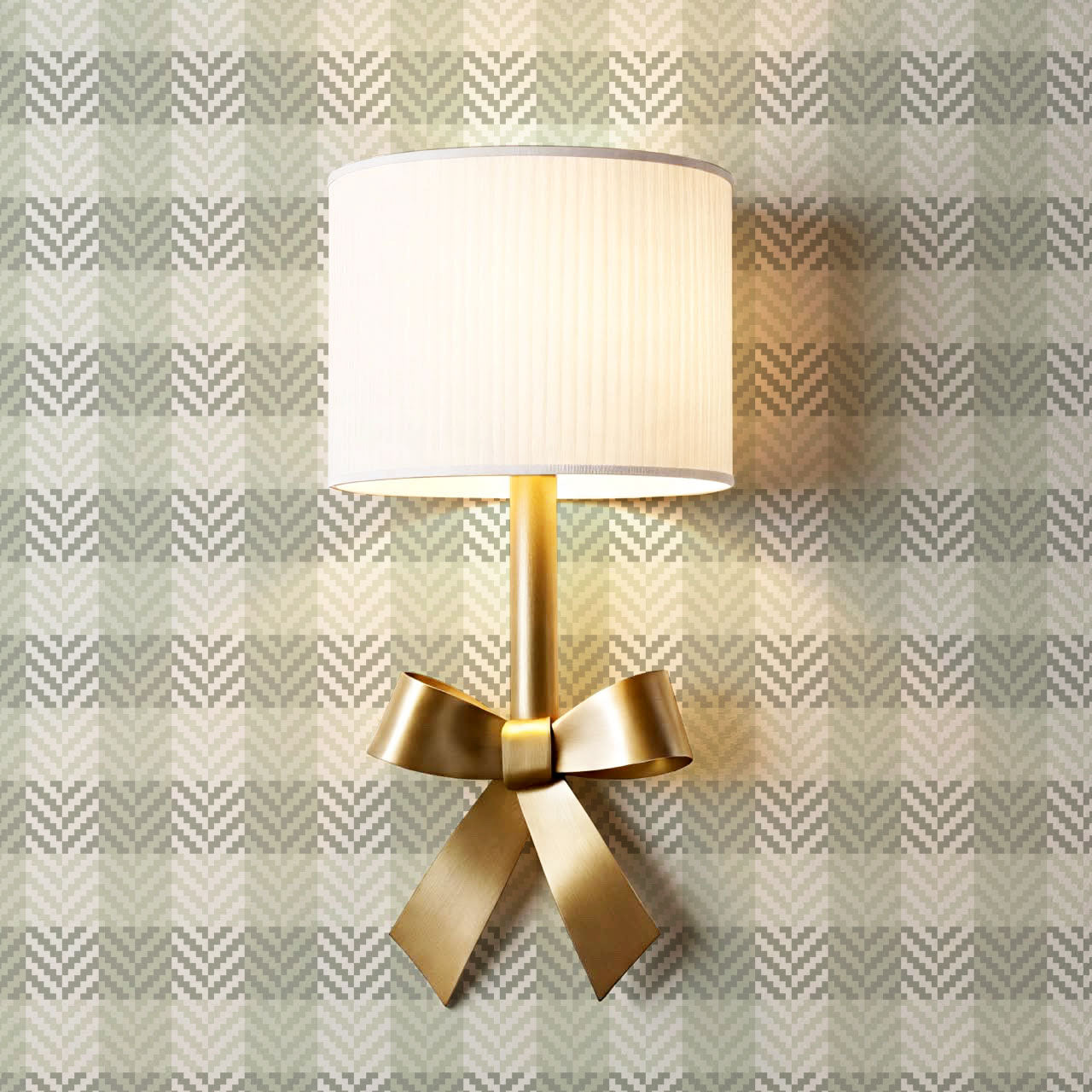 Marta Textured Check Plaid Sage Wallpaper