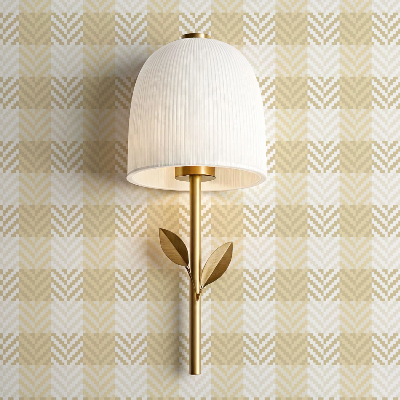 Marta Textured Check Plaid Gold Wallpaper