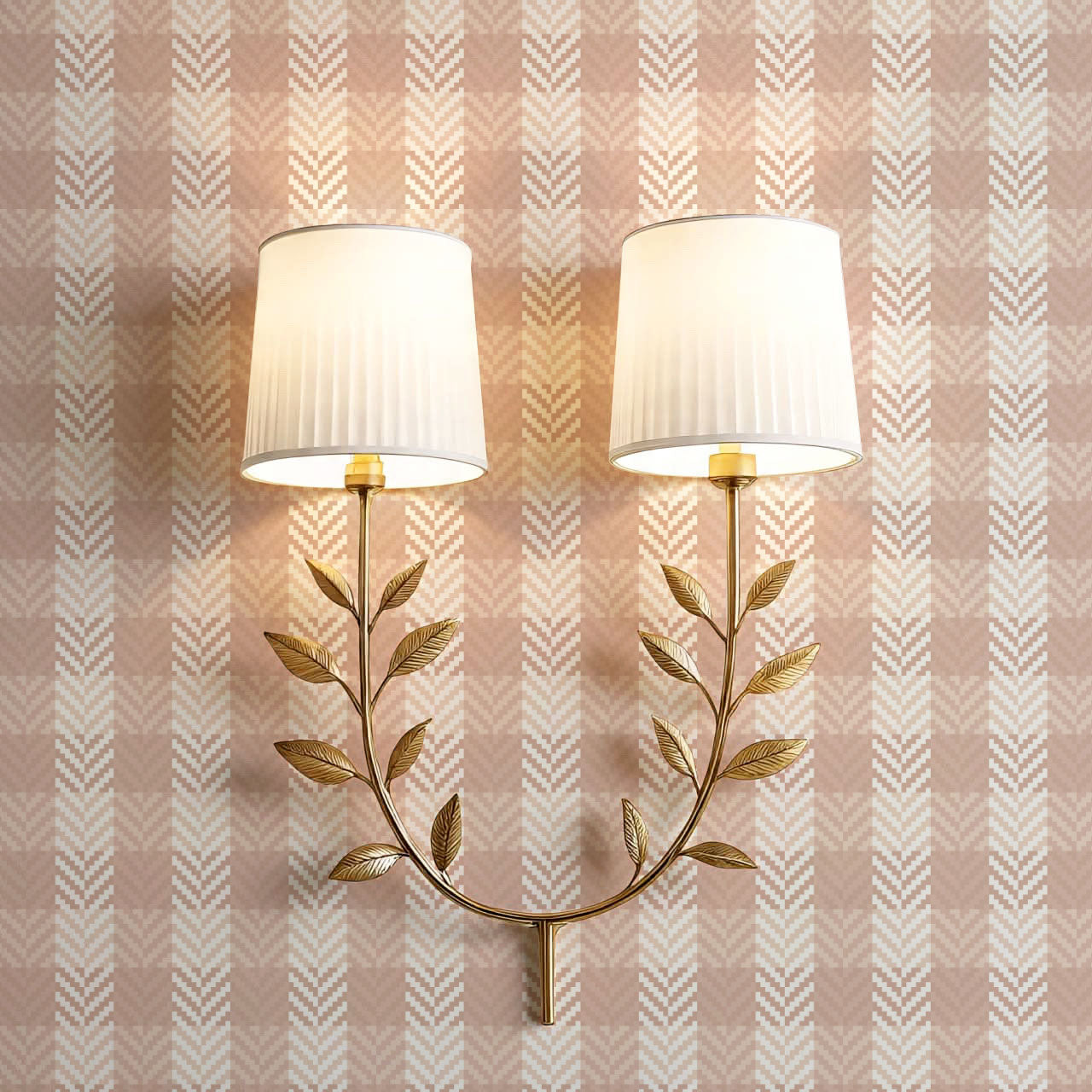 Marta Textured Check Plaid Blush Wallpaper