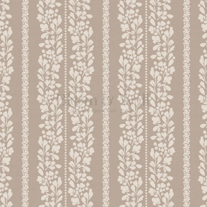 Mary Beige Laced Petals Wallpaper
